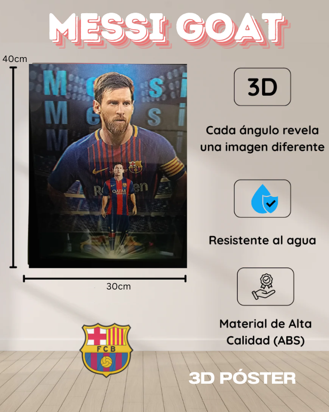 MESSI GOAT- 3D POSTER