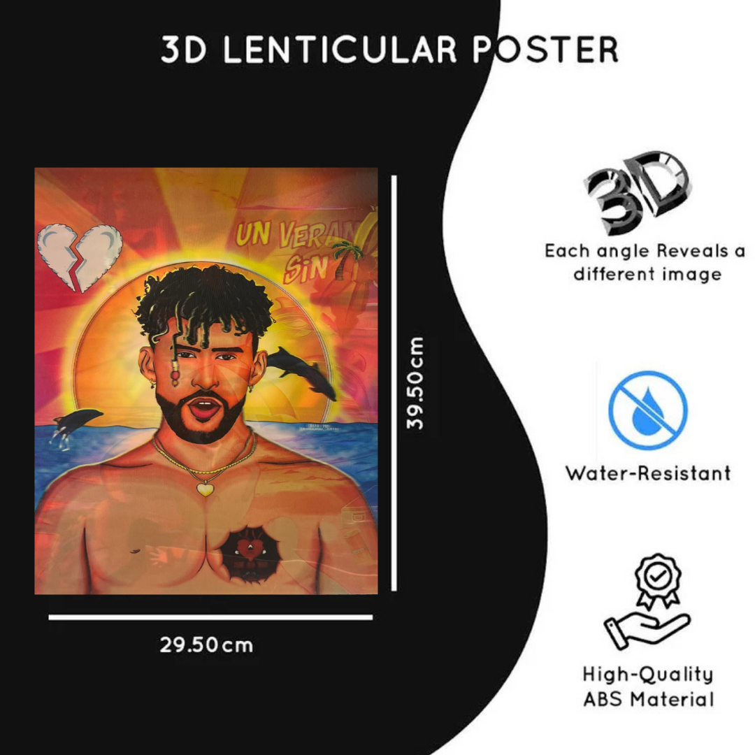 Bad Bunny - 3D Lencticular Poster
