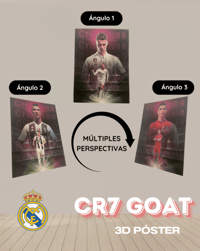PÓSTER 3D - CR7 GOAT